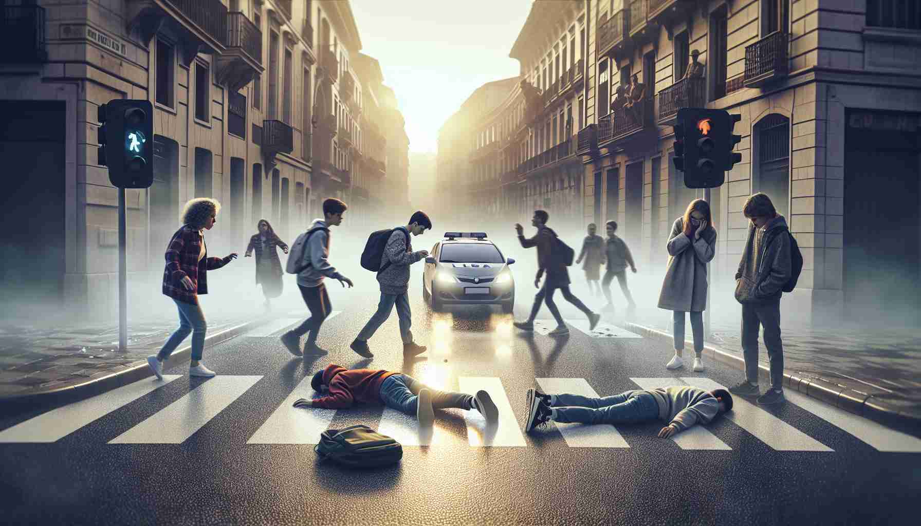 Tragedy Strikes Oviedo: Teenagers Hit by Car While Waiting at a Crossing